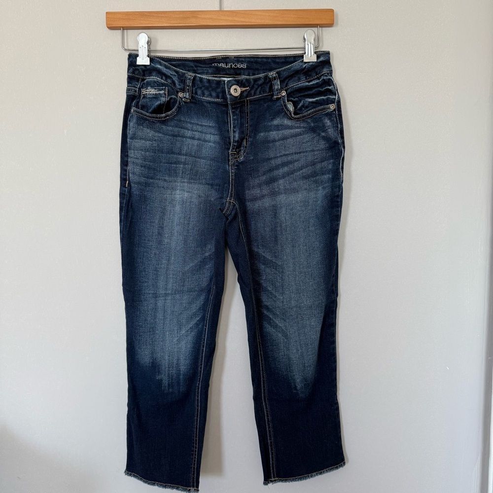 Maurices Women's Deep Indigo Cropped Jeans 3/4